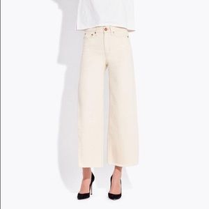 AYR Cream Wide Leg Jeans